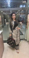 New Co-ord Set in Cotton Rayon Fabric - Black and cream Cotton Rayon women's ethnic wear