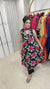Cotton Suit on Digital Print Fabric - Black base with pink floral print Cotton women's ethnic wear