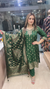 Teej special green pure Kanjiwaram silk suit with dupatta full front view
