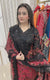 New Pakistani Suit in Pure Cotton Lawn Fabric - Black and red with floral digital print Pure Cotton Lawn women's ethnic wear